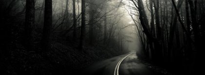 Halloween Black Forest Lonely Road Facebook Covers